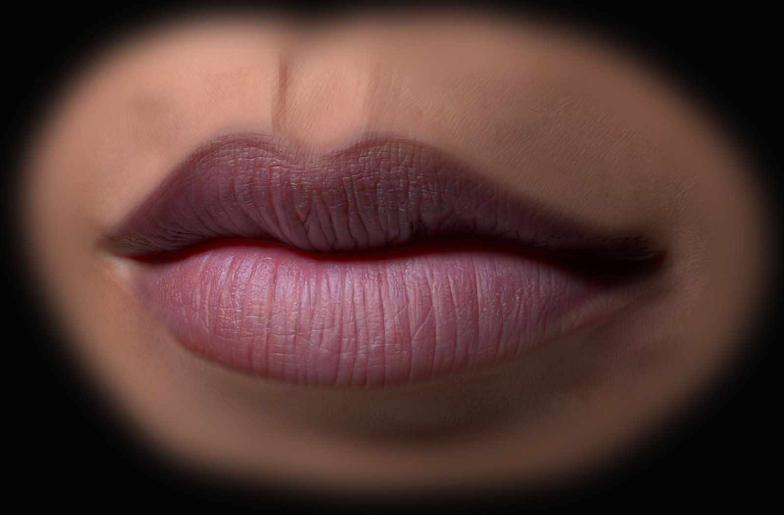 zbrush, detailed lips final render